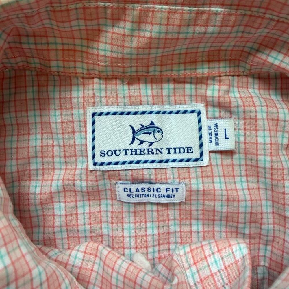 Southern-tide Men's Pink and Orange Shirt - Picture 2 of 5